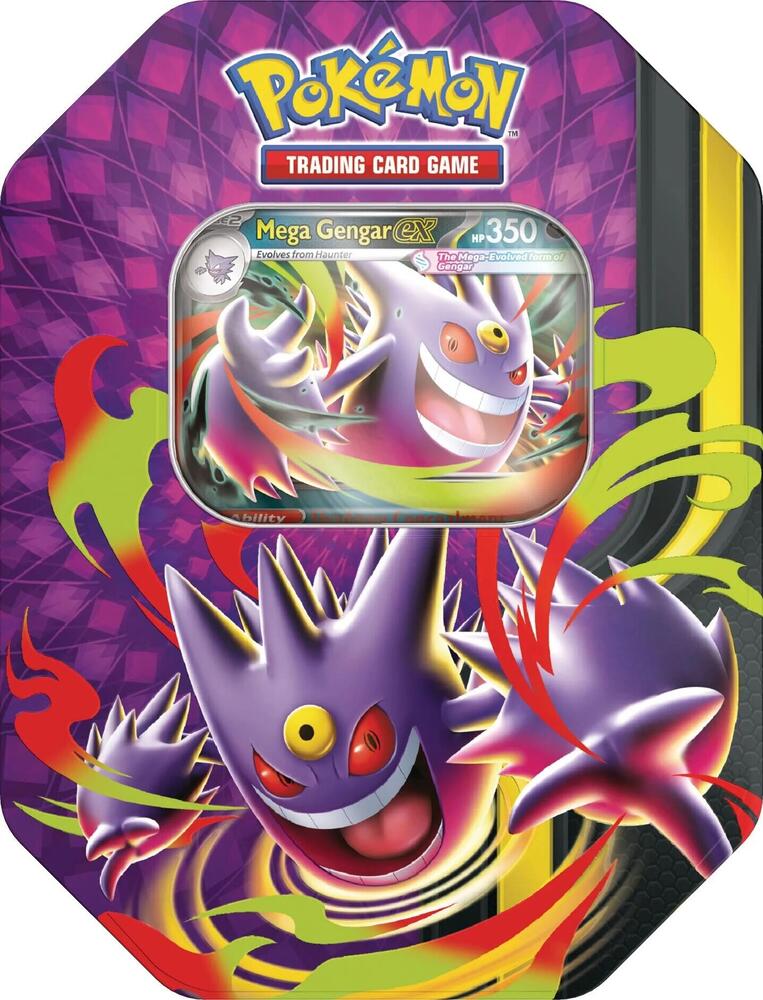 Pokémon TCG Mega Moonlit Tin Mega Gengar ex sealed