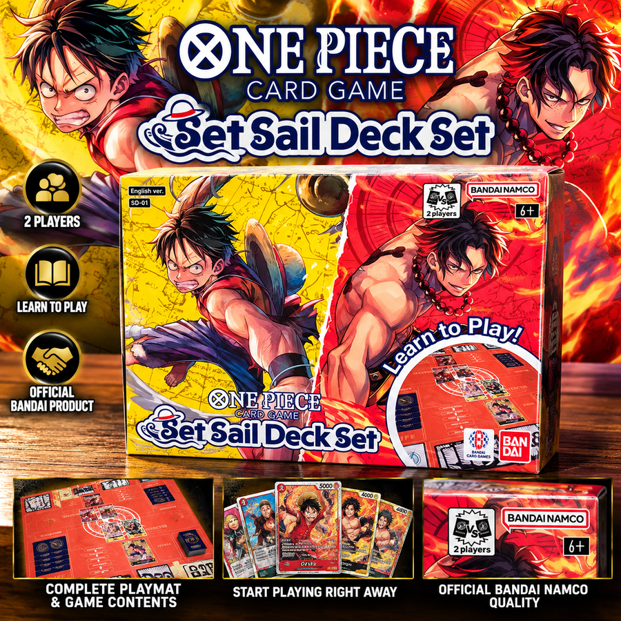 One Piece Set Sail Deck Set with Luffy and Ace learning decks