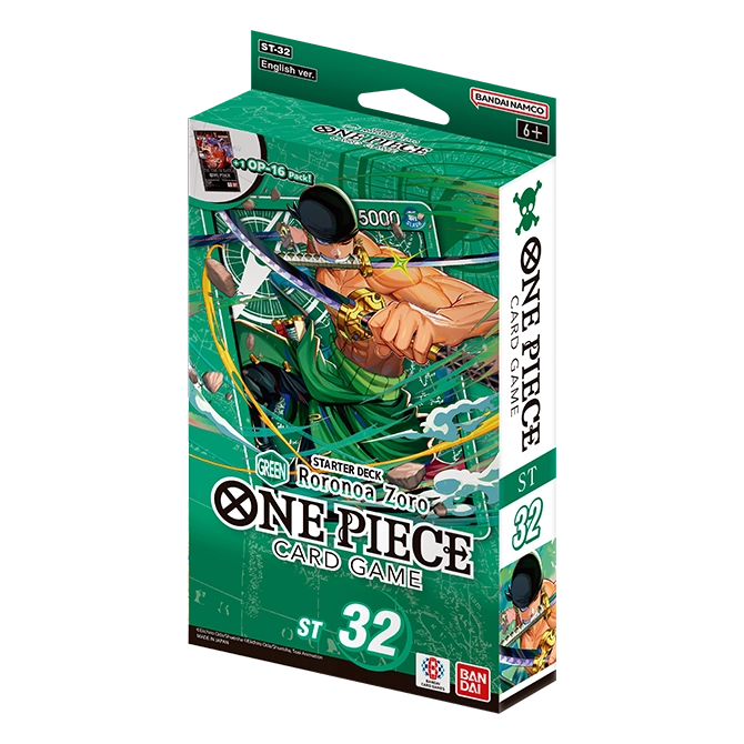 One Piece Card Game Starter Deck 32 Green Roronoa Zoro sealed box