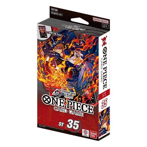 One Piece Card Game Starter Deck 35 Red Black Sabo sealed box