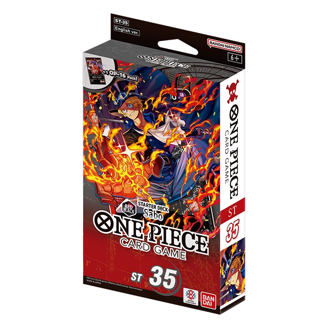 One Piece Card Game Starter Deck 35 Red Black Sabo sealed box