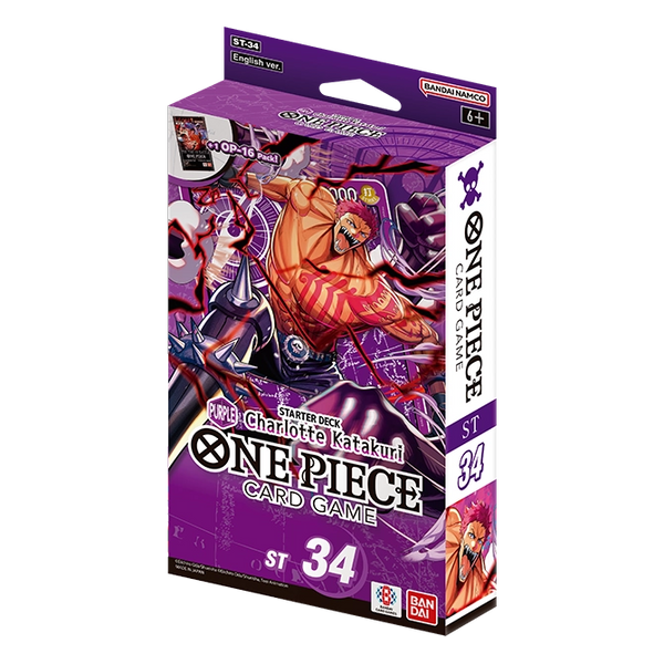 One Piece Card Game Starter Deck 34 Purple Charlotte Katakuri sealed box