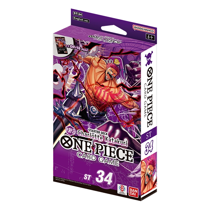 One Piece Card Game Starter Deck 34 Purple Charlotte Katakuri sealed box