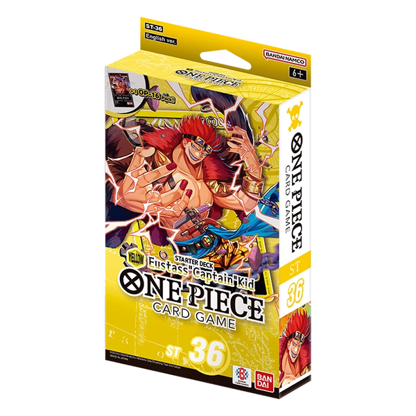 One Piece Card Game Starter Deck 36 Yellow Eustass Captain Kid sealed box