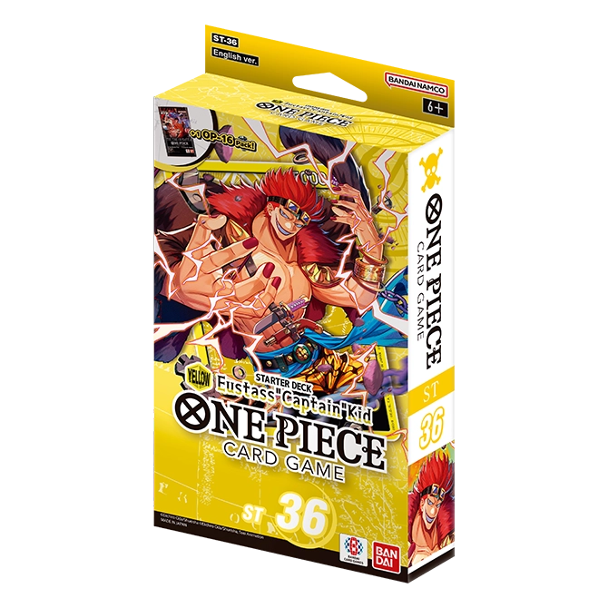 One Piece Card Game Starter Deck 36 Yellow Eustass Captain Kid sealed box