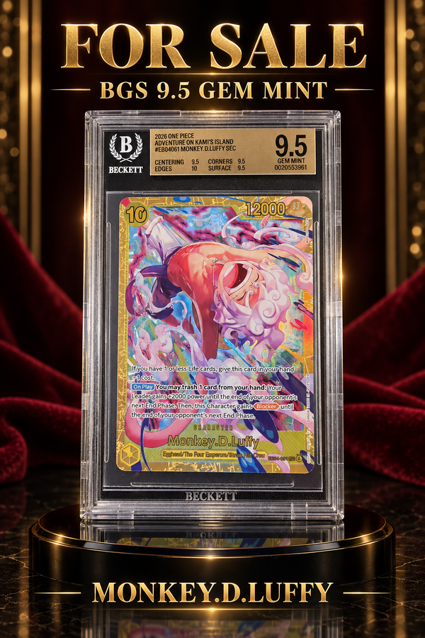 One Piece Monkey.D.Luffy EB04-061 SEC BGS 9.5 Gem Mint slab, cert 0020553961