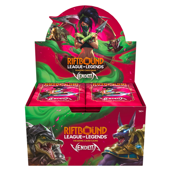 Riftbound League of Legends TCG Vendetta Booster Display