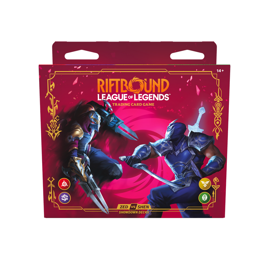 Riftbound Vendetta Showdown Decks Zed vs Shen sealed box